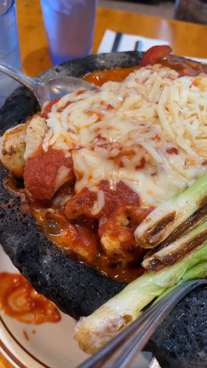 Ole' Mexican Grill - 32. Ole Style Molcajete nice and hot with great flavor! - Mexican Near Me - Tucson, Arizona