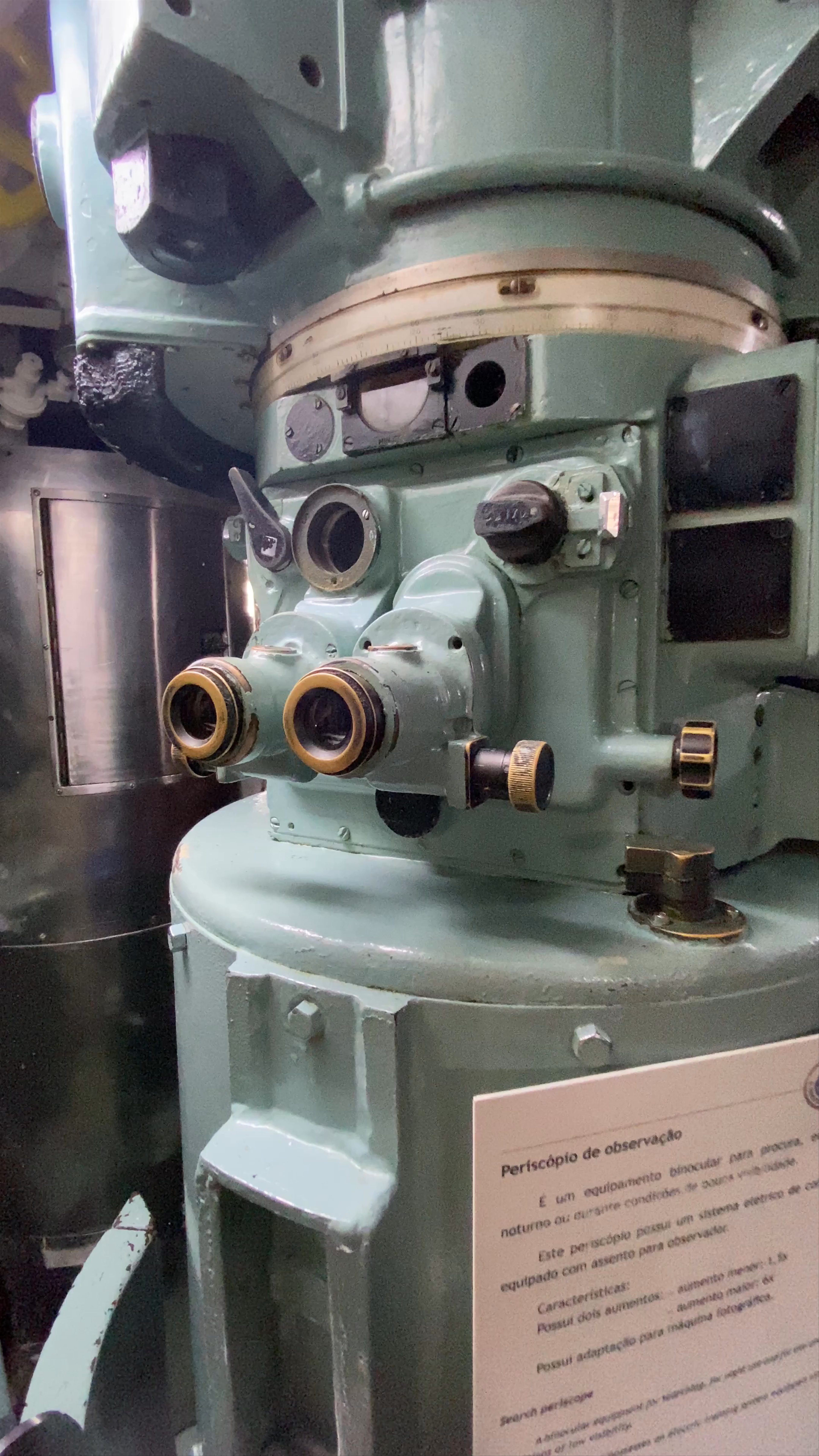 Historic Naval Periscope at Espaço Cultural da Marinha, Rio de Janeiro