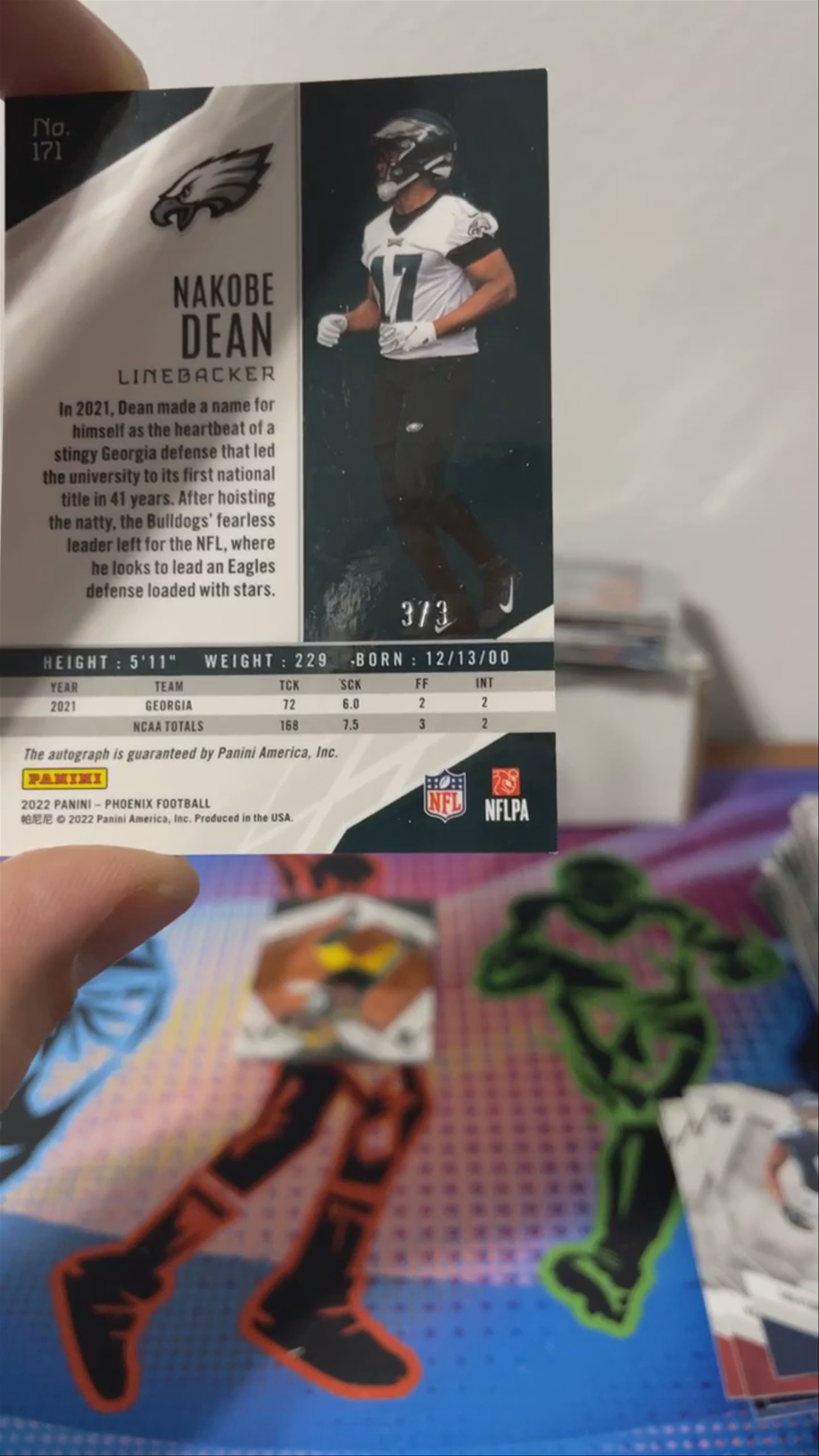 Nakobe Dean 3/3 Rookie Auto 🔥🔥