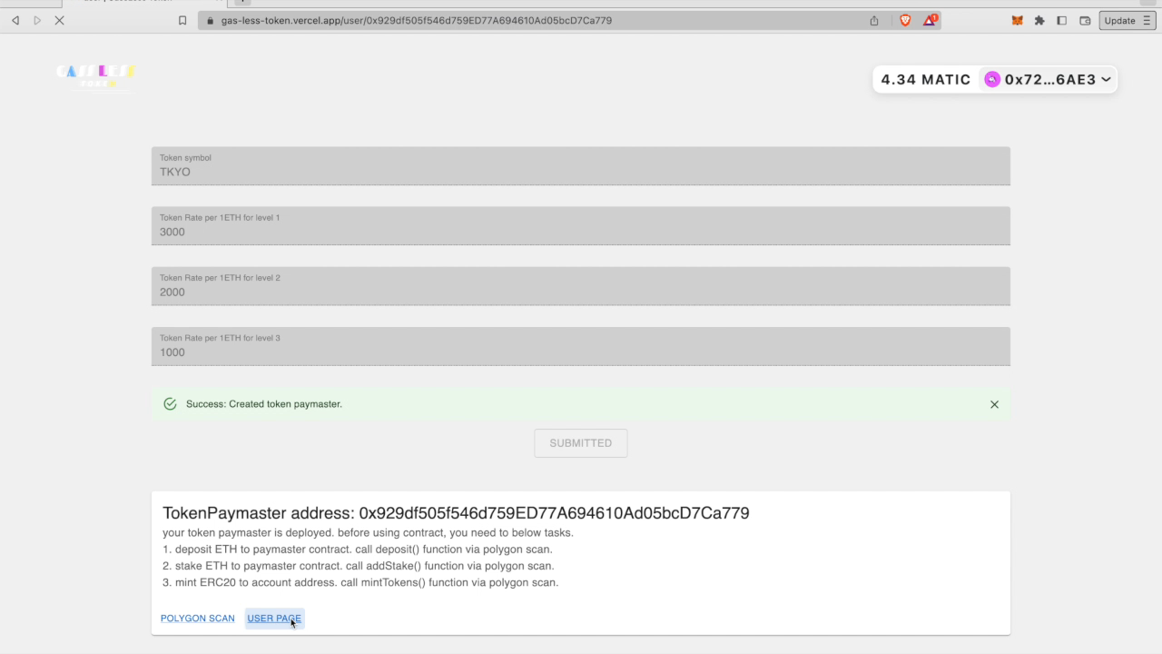 gass less token video demo