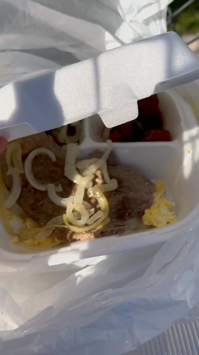 Cuban Cafe - How the food presentation is perfect breakfast picnic at park - Cuban Near Me - Pompano Beach, Florida
