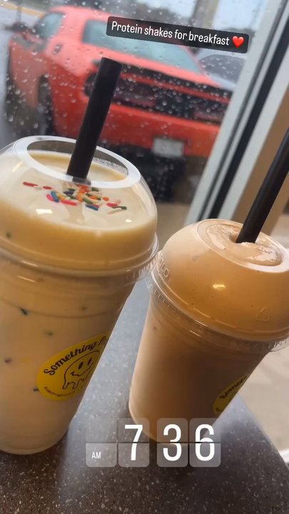 Something Protein - My husband and I drinks! Birthday cake shake and Java expresso! - Juice Bars & Smoothies Near Me - Buffalo, New York