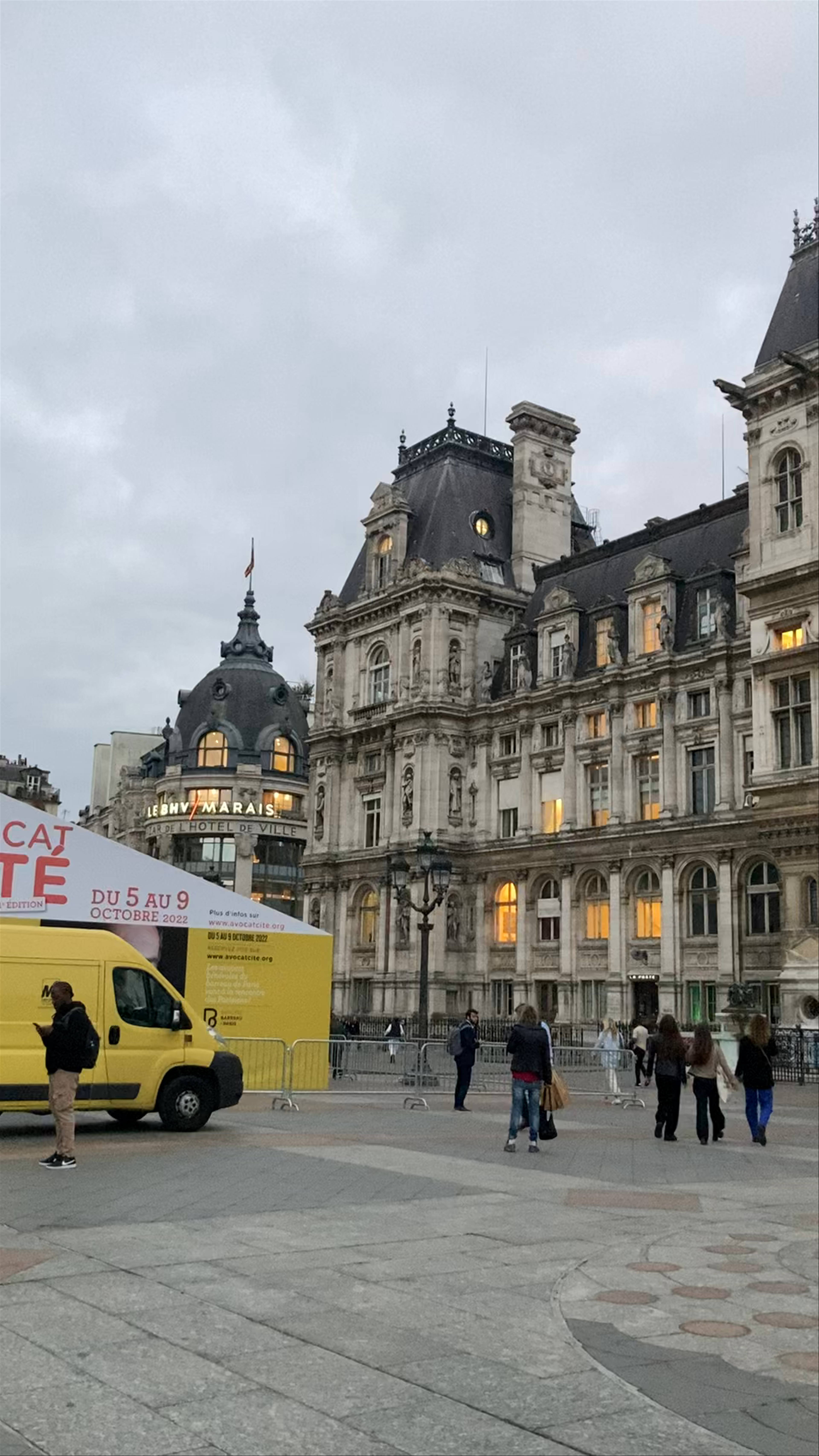 Evening Ambiance at Hôtel de Ville, Paris