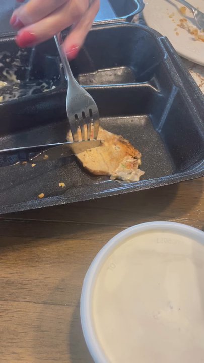 Cotton Patch Cafe - Trying to cut the old hard Turkey - American Near Me - Spring, Texas