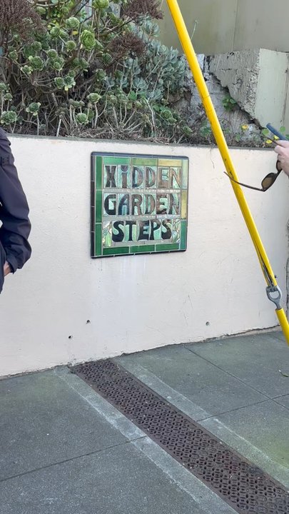 Hidden Garden Steps - Awesome tour guide Greg of Guru Walks - Public Art Near Me - San Francisco, California