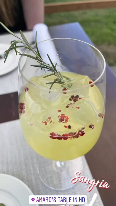 Amaro’s Table - Hazel Dell - Pretty white sangria - New American Near Me - Vancouver, Washington