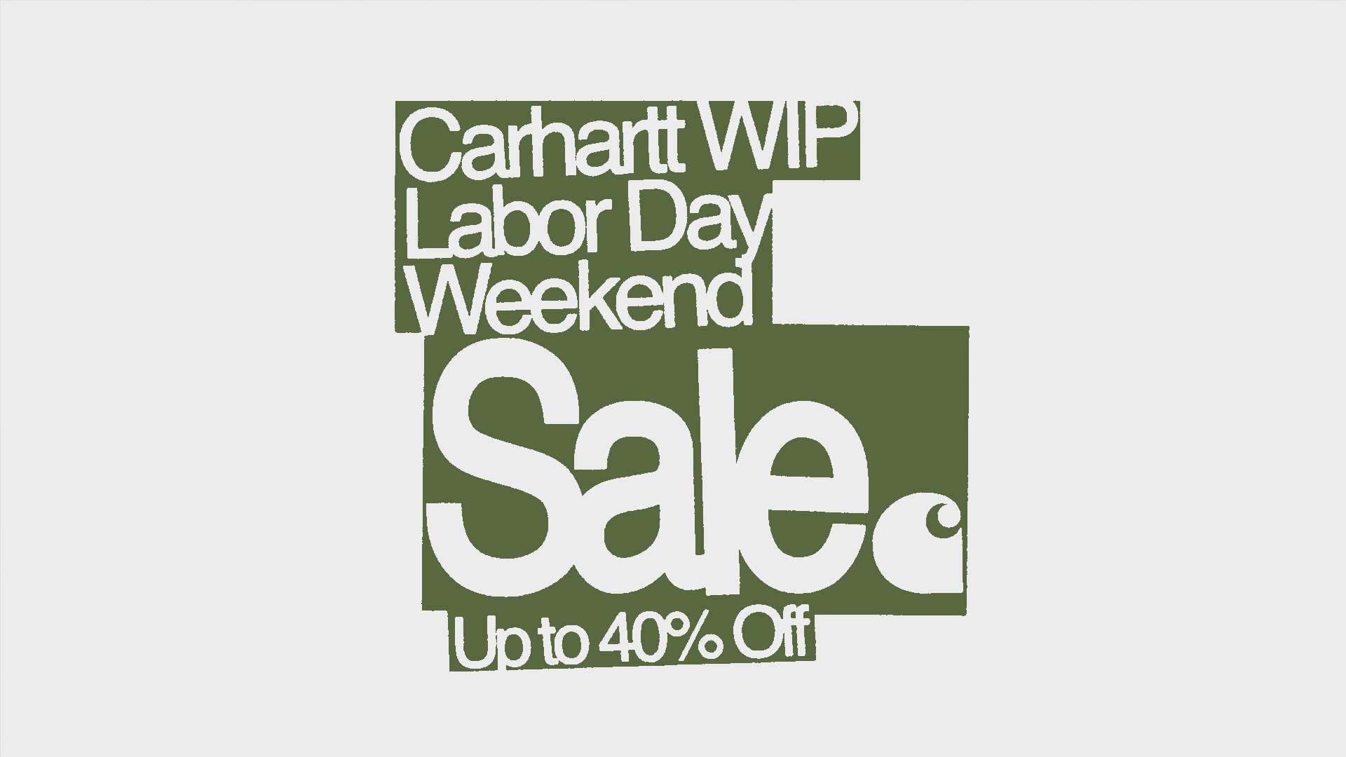 Carhartt WIP Labor Day Weekend Sale