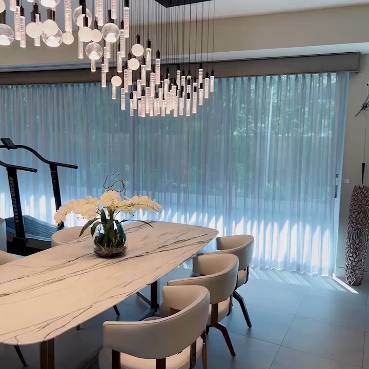 Fu's Drapery - Elegant sheer in motorized - Shades & Blinds Near Me - Ontario, California