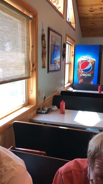 Fish Bone Cafe' - Cozy A/C area indoors next to kitchen. - American Near Me - Hammond, New York
