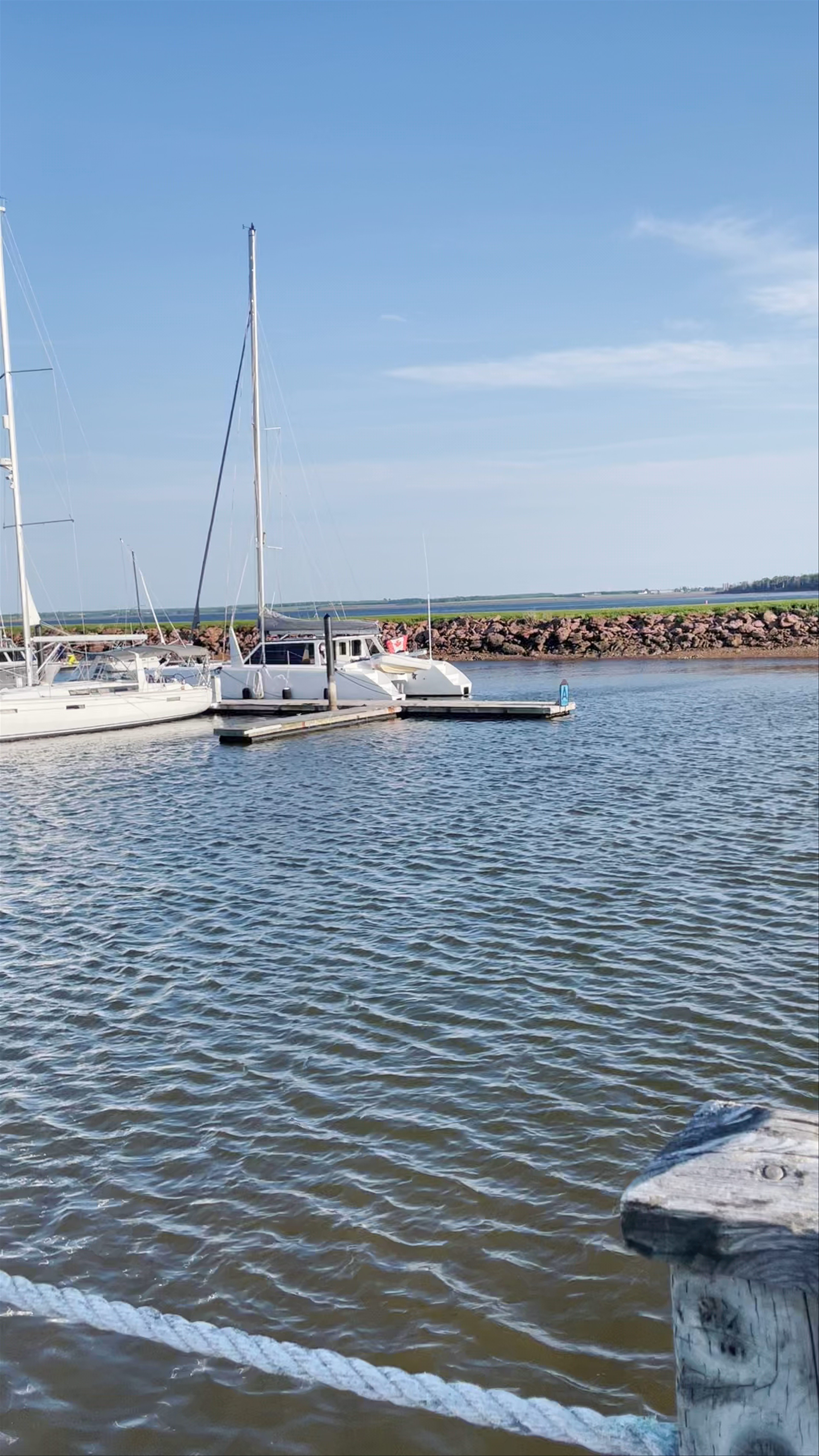 Sunny Day at Spinnakers' Landing Marina in Summerside, Prince Edward Island
