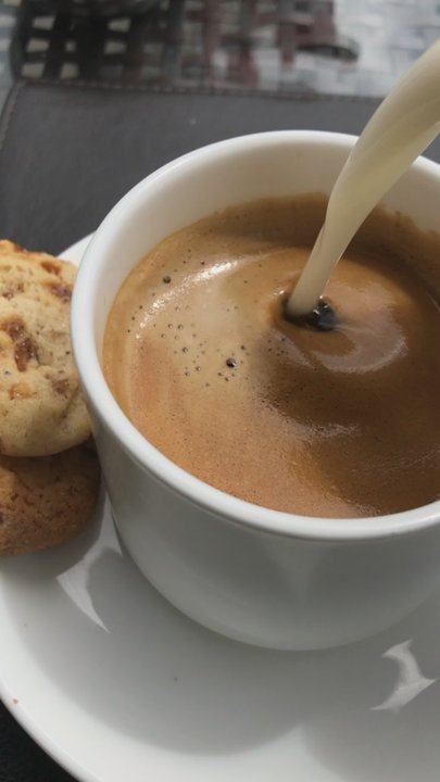 Europe Hotel - Coffee with almond milk yum - Hotels Near Me - Killarney, Kentucky