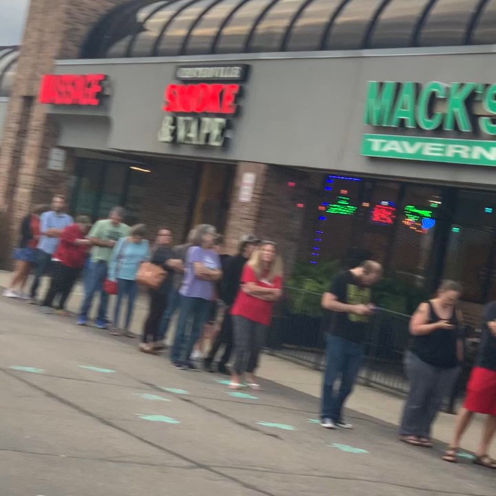 Mack's Tavern - Lined up for the food truck - Dive Bars Near Me - Dayton, Ohio