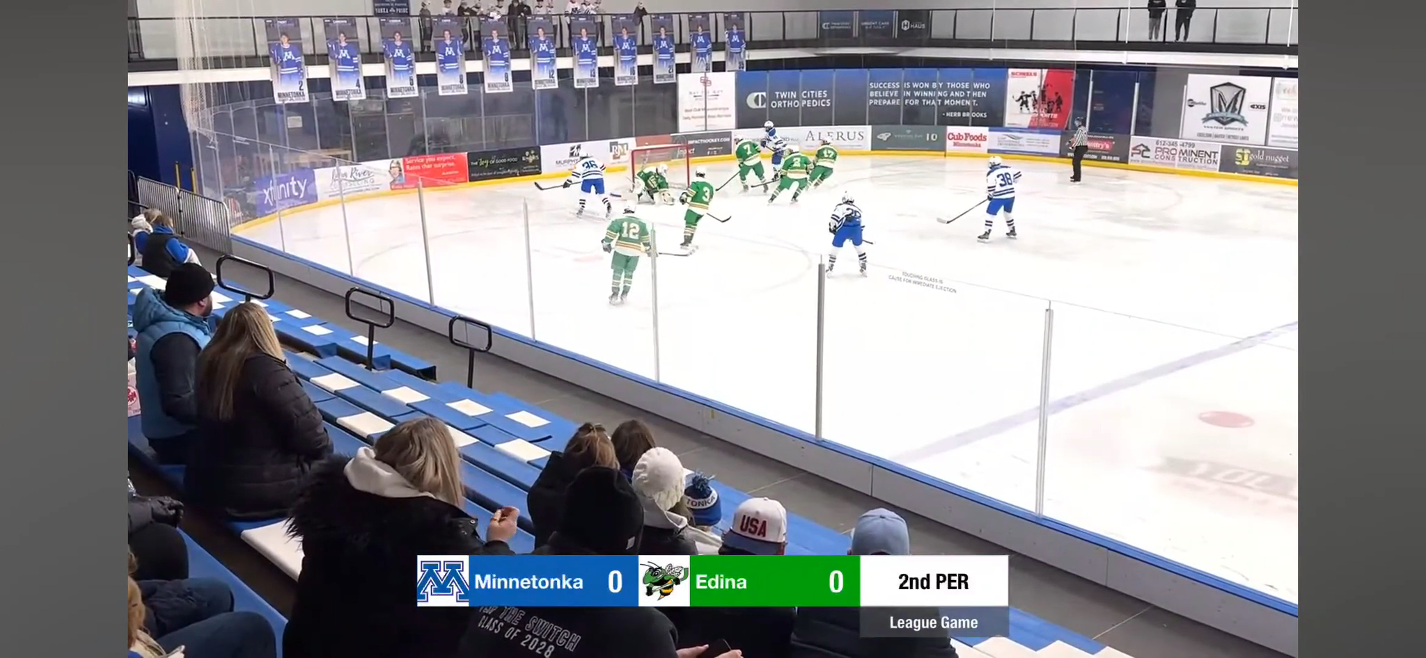 Graham Olson's Stunning Far Side Snipe vs Edina | Minnetonka JV 2025-26