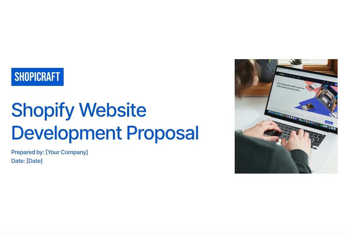 Preview of Shopify Website Development Proposal Template