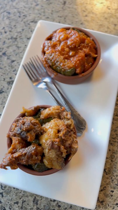 Nubia - Tagin kawara3 with stuffed grape leaves - Middle Eastern Near Me - Anaheim, California