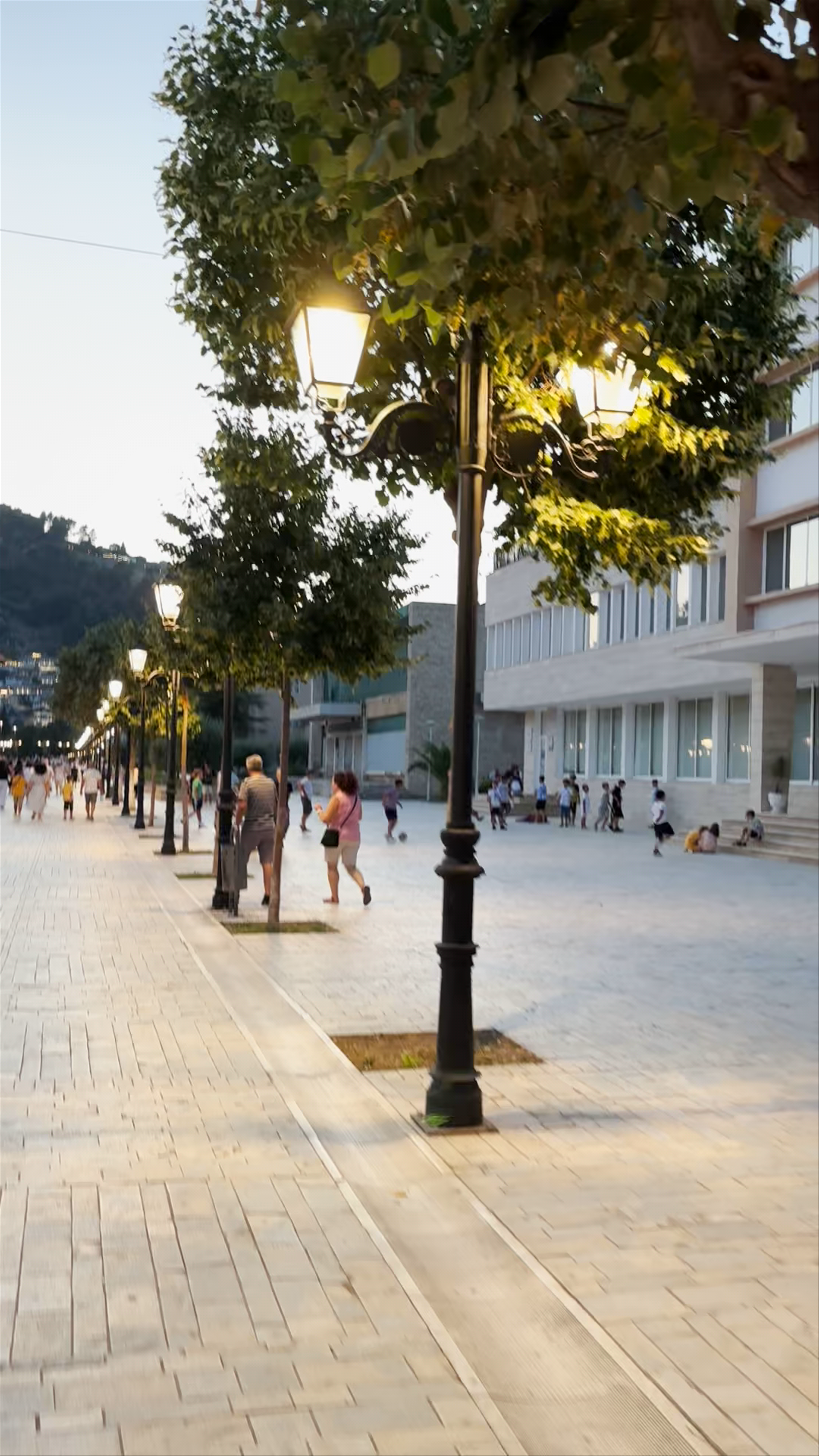 Evening Stroll on Bulevardi Republika, Berat - A Serene Urban Escape