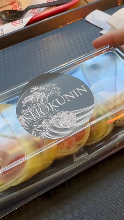 Shokunin - Opening my cucumber wrapped yumminess! - Sushi Bars Near Me - Redlands, California