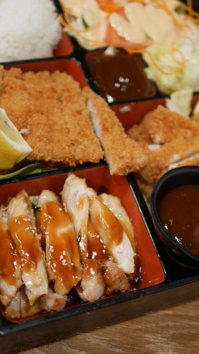 Bashamichi Sushi and Bar - Chicken Teriyaki and Pork Katsu Bento - Japanese Near Me - Millbrae, California