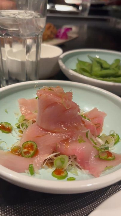 Harmony Steak House - Yellowtail with ponzu sauce and edamame with sea salt - Steakhouses Near Me - Indianapolis, Indiana