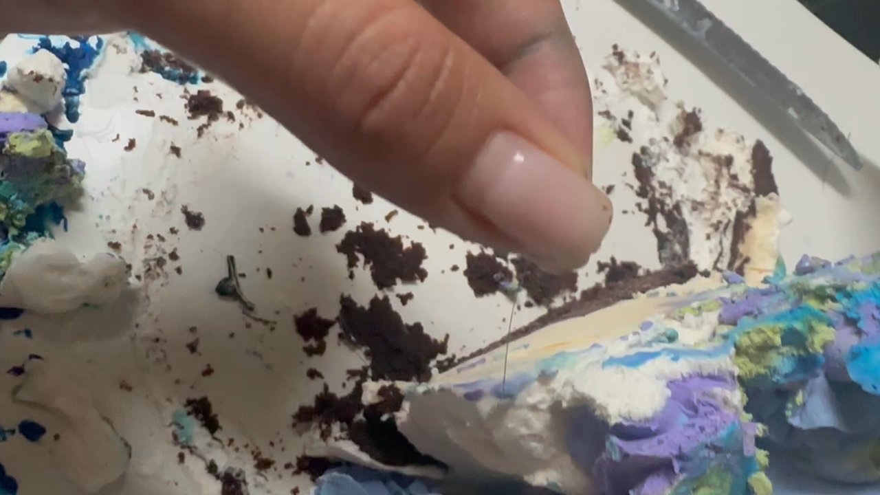 Baskin-Robbins - - I purchased the cake last night & today while cutting I noticed it hair - Ice Cream & Frozen Yogurt Near Me - Fresno, California