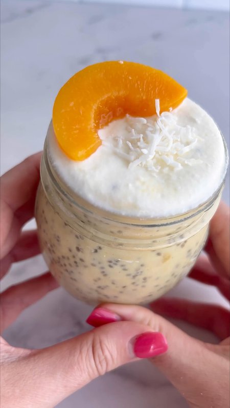 Peach and Coconut Chia Pudding