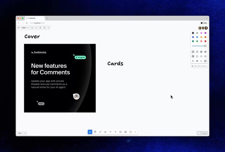 Uploading an image to a collaborative canvas with LiveFile