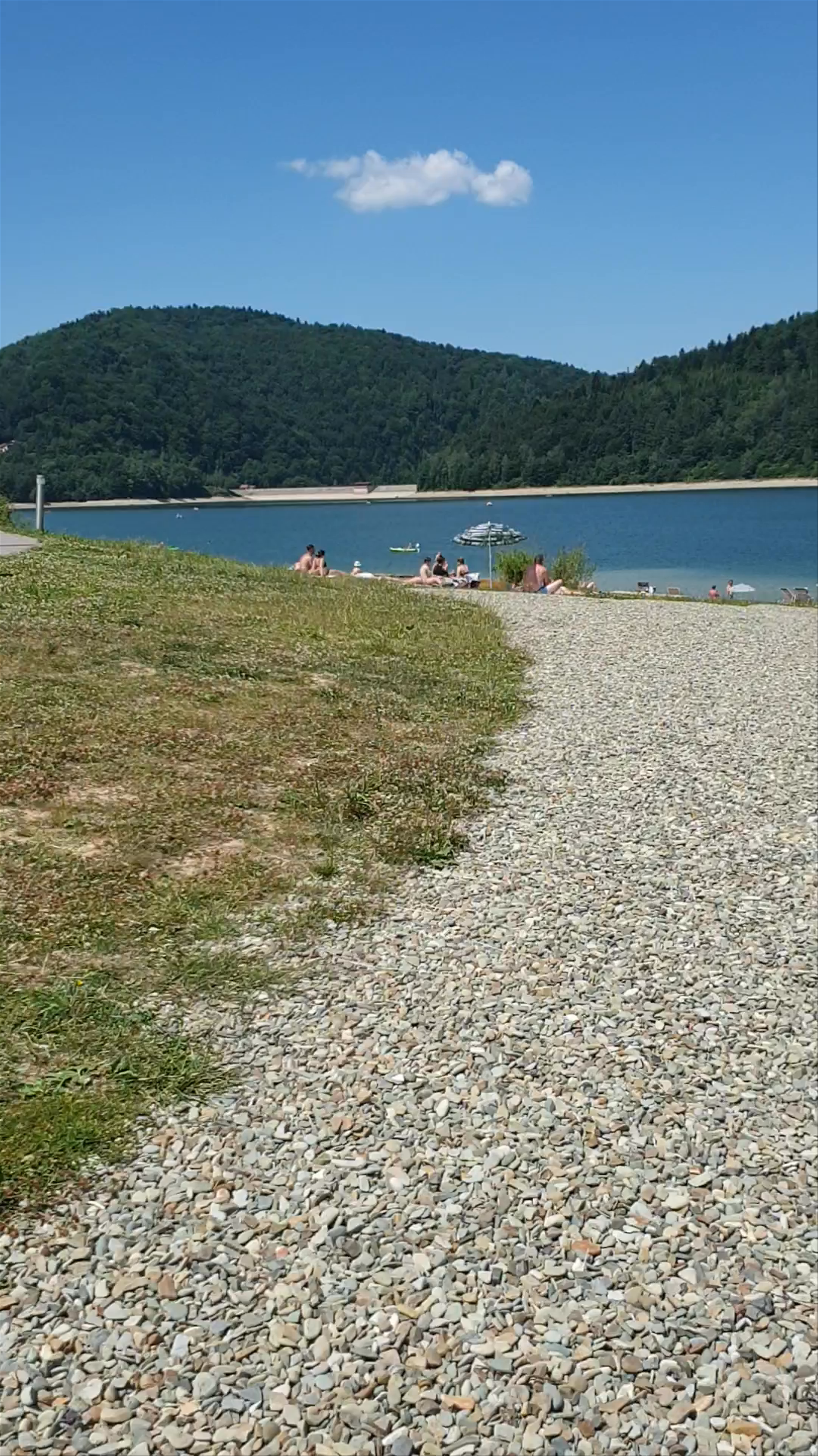 Plaża w Klimkówce nad Jeziorem Klimkowskim