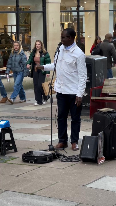 Bath Abbey - This talented fellow was singing at plaza where Abbey Bath is located and just had to post - Churches Near Me - Bath, BAS