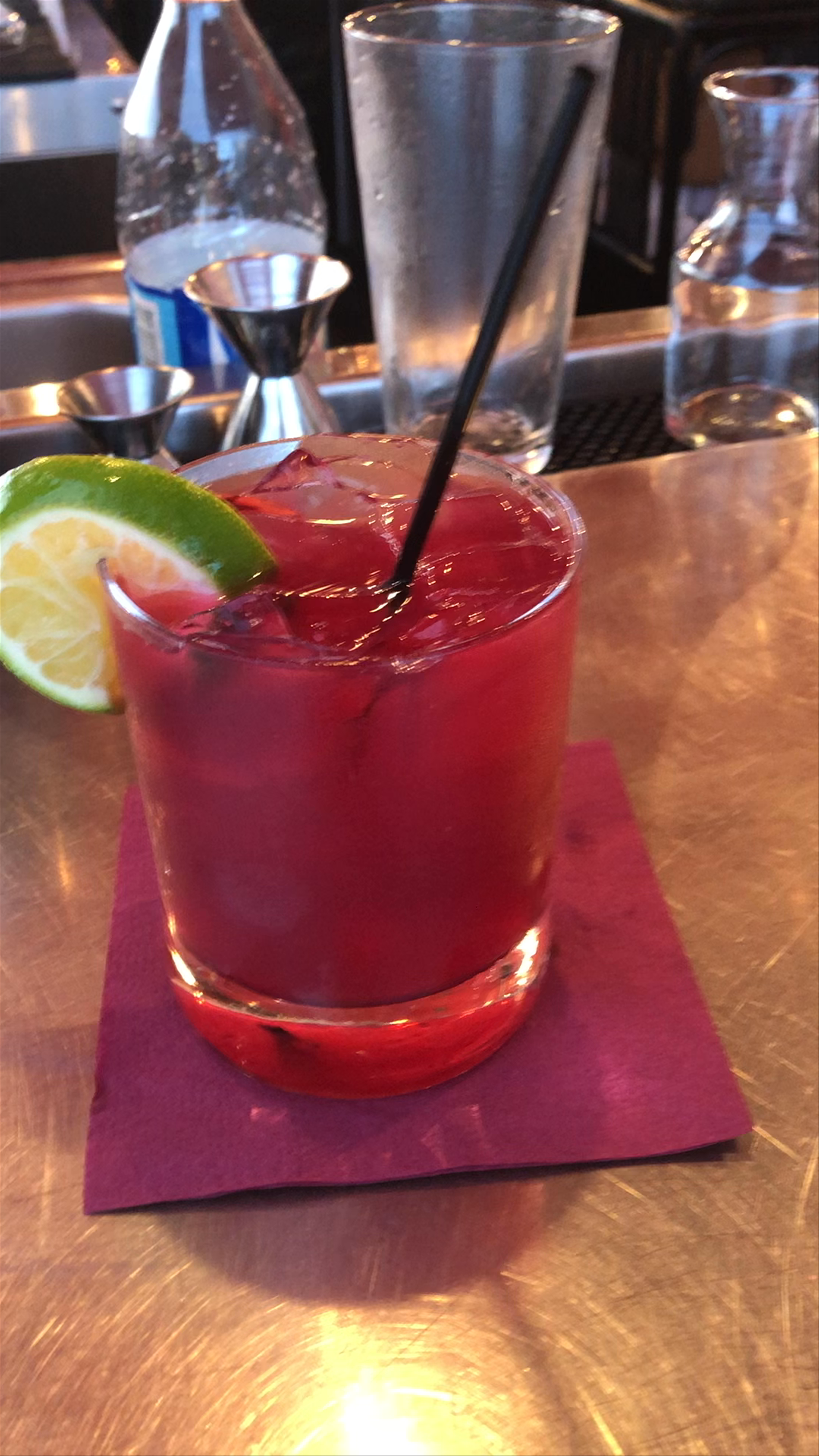 Refreshing Evening Drink at a Cozy Bar in Salem, New Hampshire