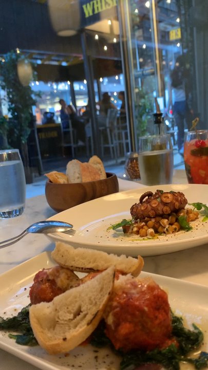 PizzArte - Spaghetti Meatballs(Neapolitan Style) and Octopus - Pizza Near Me - New York, New York