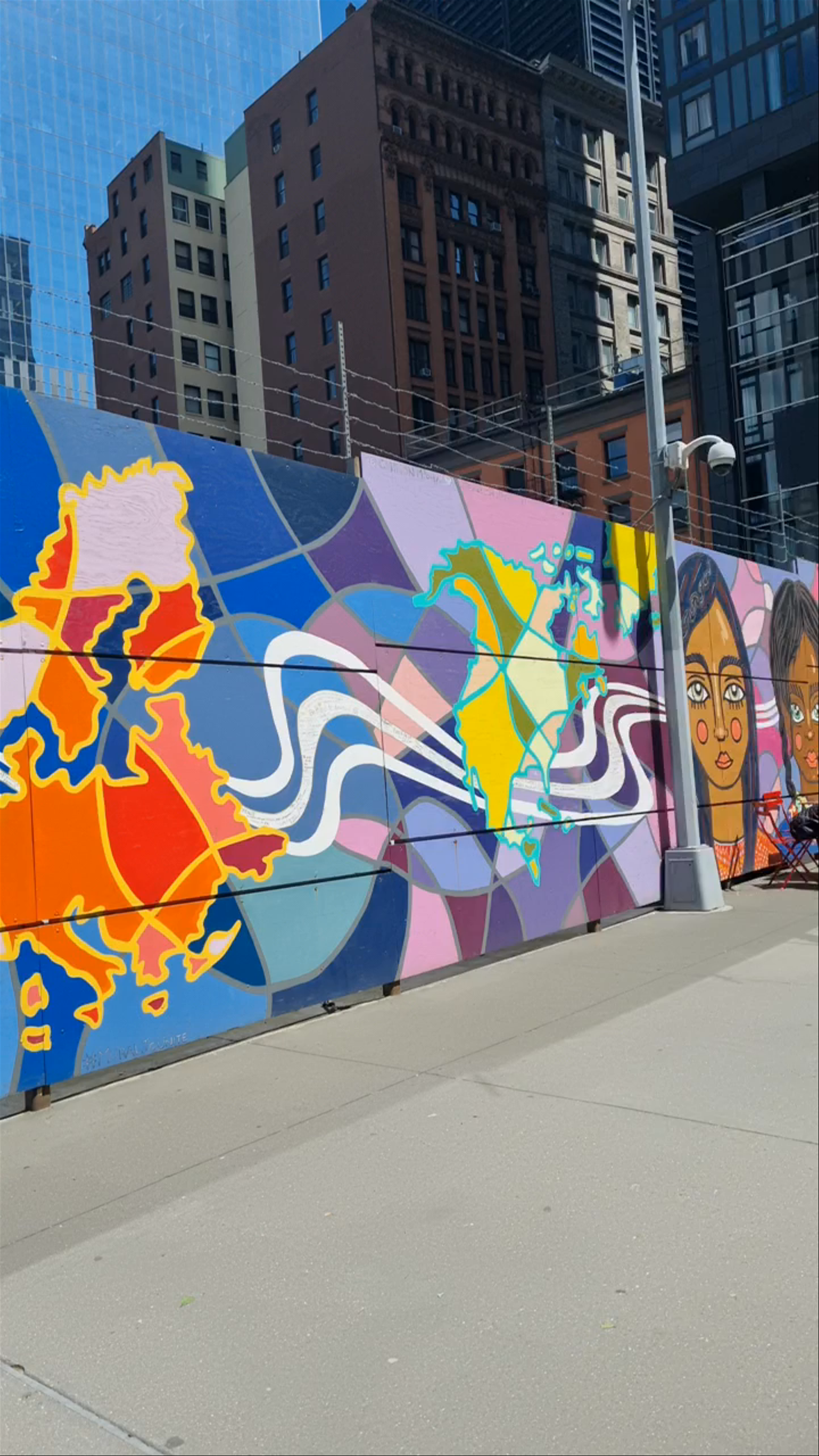 Vibrant Mural Walk at Albany Street Plaza, New York