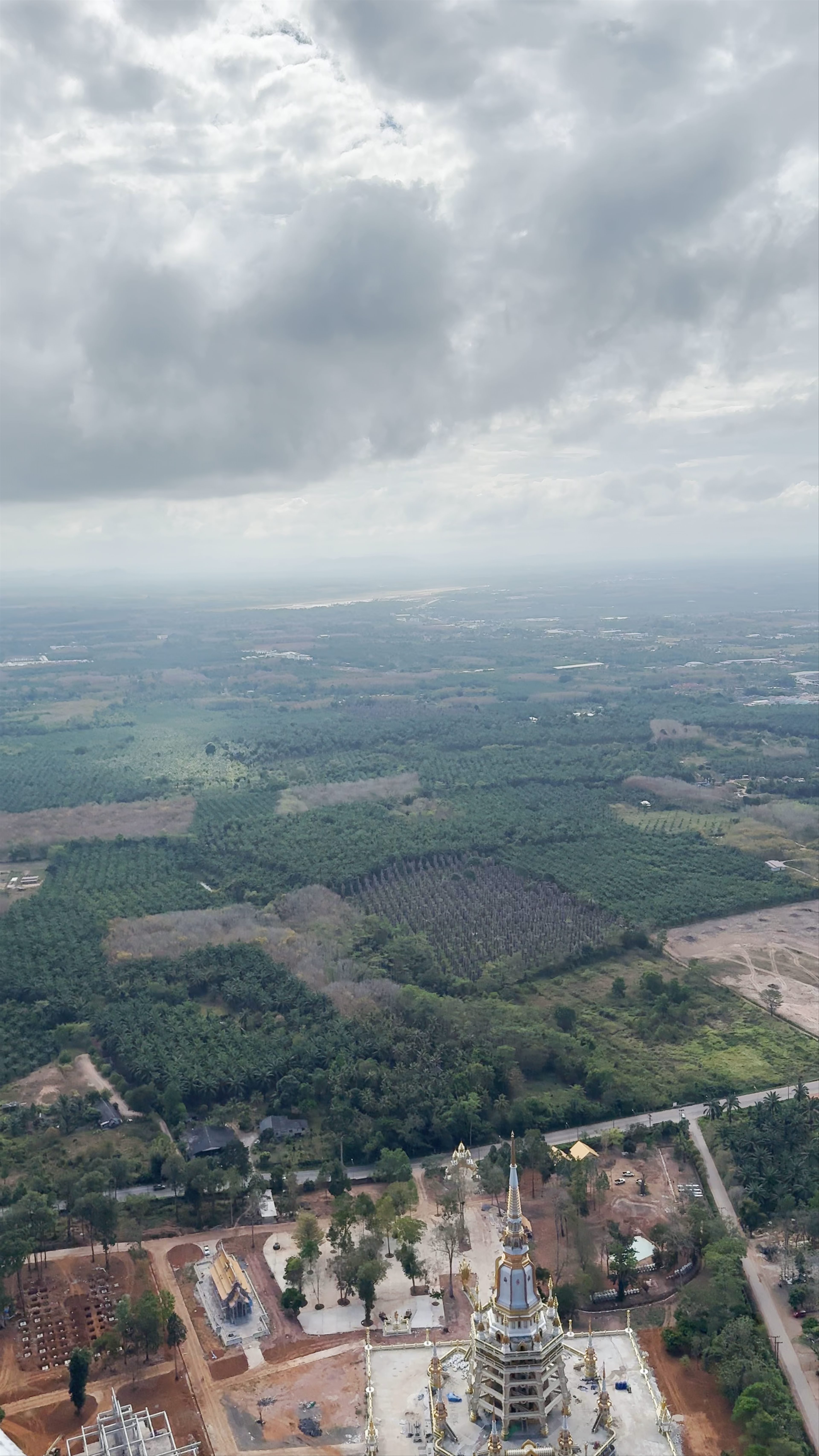Breathtaking Panorama from Tiger Cave Temple Viewpoint, Krabi Noi, Thailand