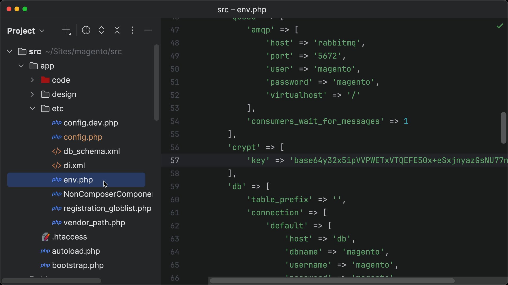 Customize environment-specific configuration using env.php in Magento
