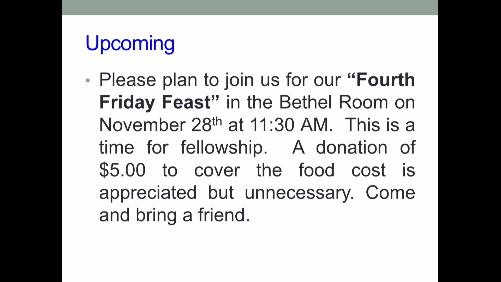 Bethel Service, October 26, 2025