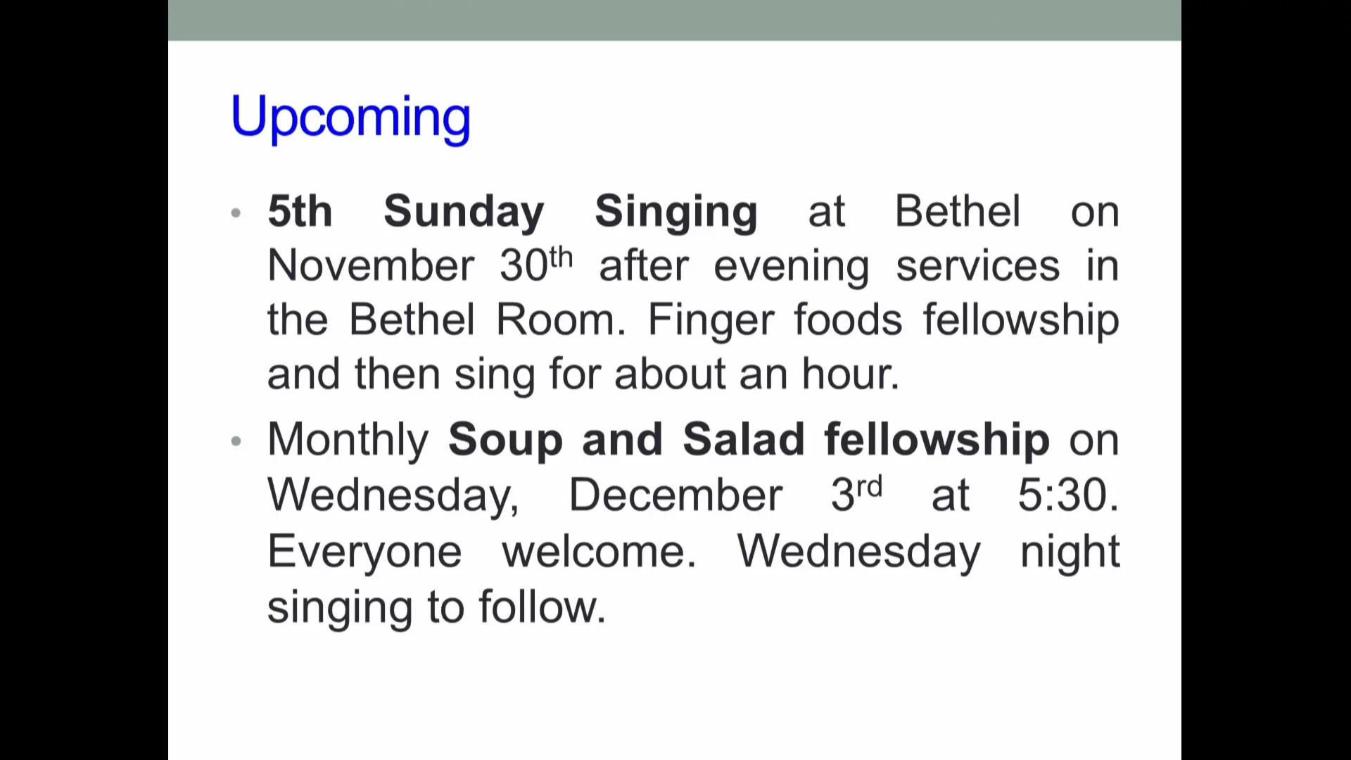 Bethel Service, November 16, 2025