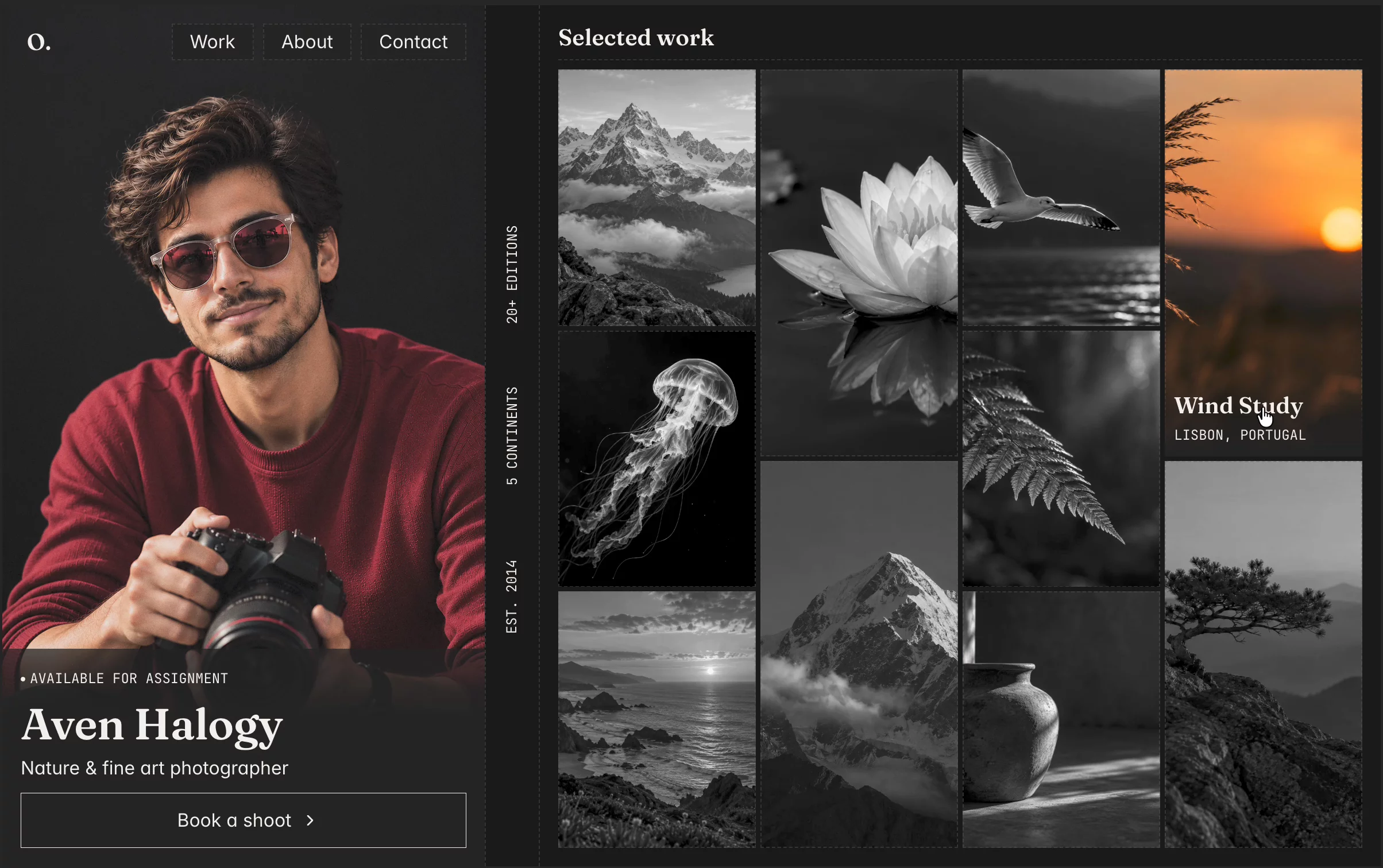 First look at the homepage for Optical — my upcoming Framer template. 📸  The template uses a split-screen layout to introduce the creator alongside their best shots at a glance.  Launching tomorrow!   Explore the live preview link early: https://optical.framer.website