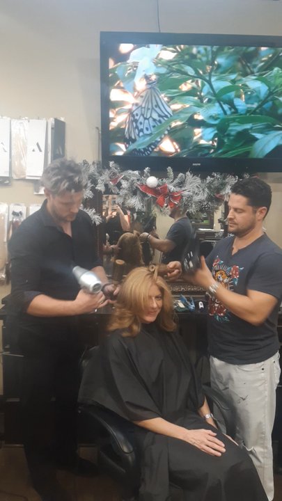 Salon Revive - Some double team action for one of the salons amazing clients - Hair Salons Near Me - Boca Raton, Florida