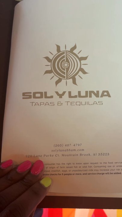 Sol Y Luna - Large menu - Latin American Near Me - Mountain Brook, Alabama