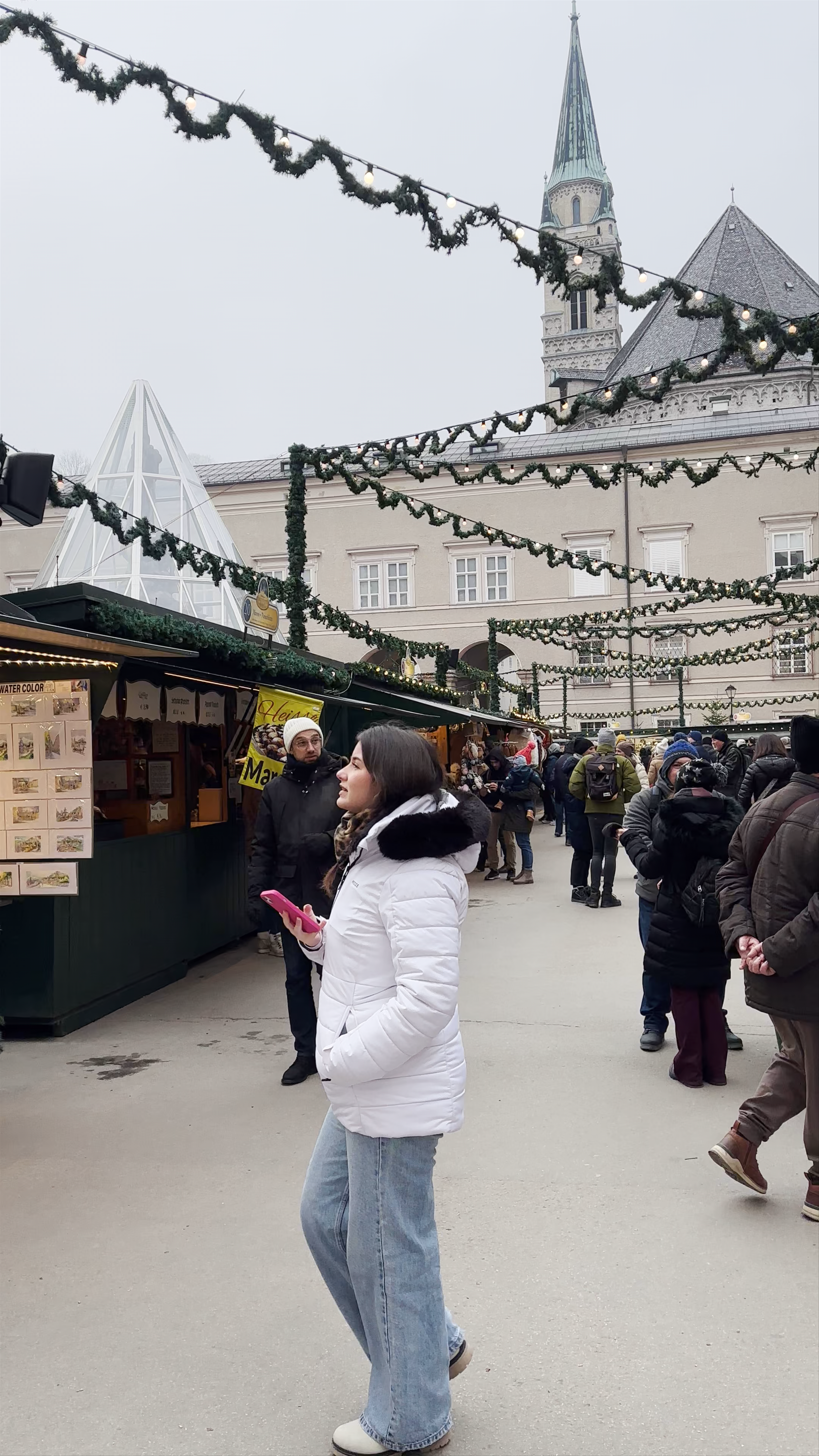 Enchanting Winter Market at Domplatz, Salzburg