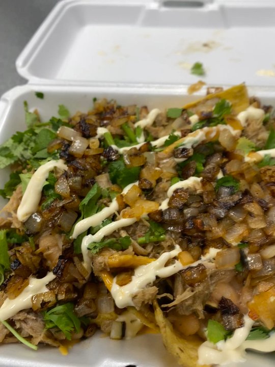Fatboys Taco - Supreme Nachos with carnitas - Tacos Near Me - Mojave, California