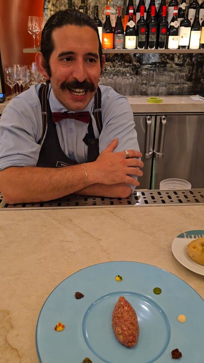 Torno Subito - Dom explaining the I Love Tartare - Italian Near Me - Miami, Florida