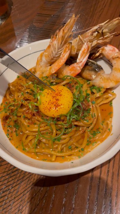 Riel - Kimchi Carbonara - New American Near Me - Houston, Texas