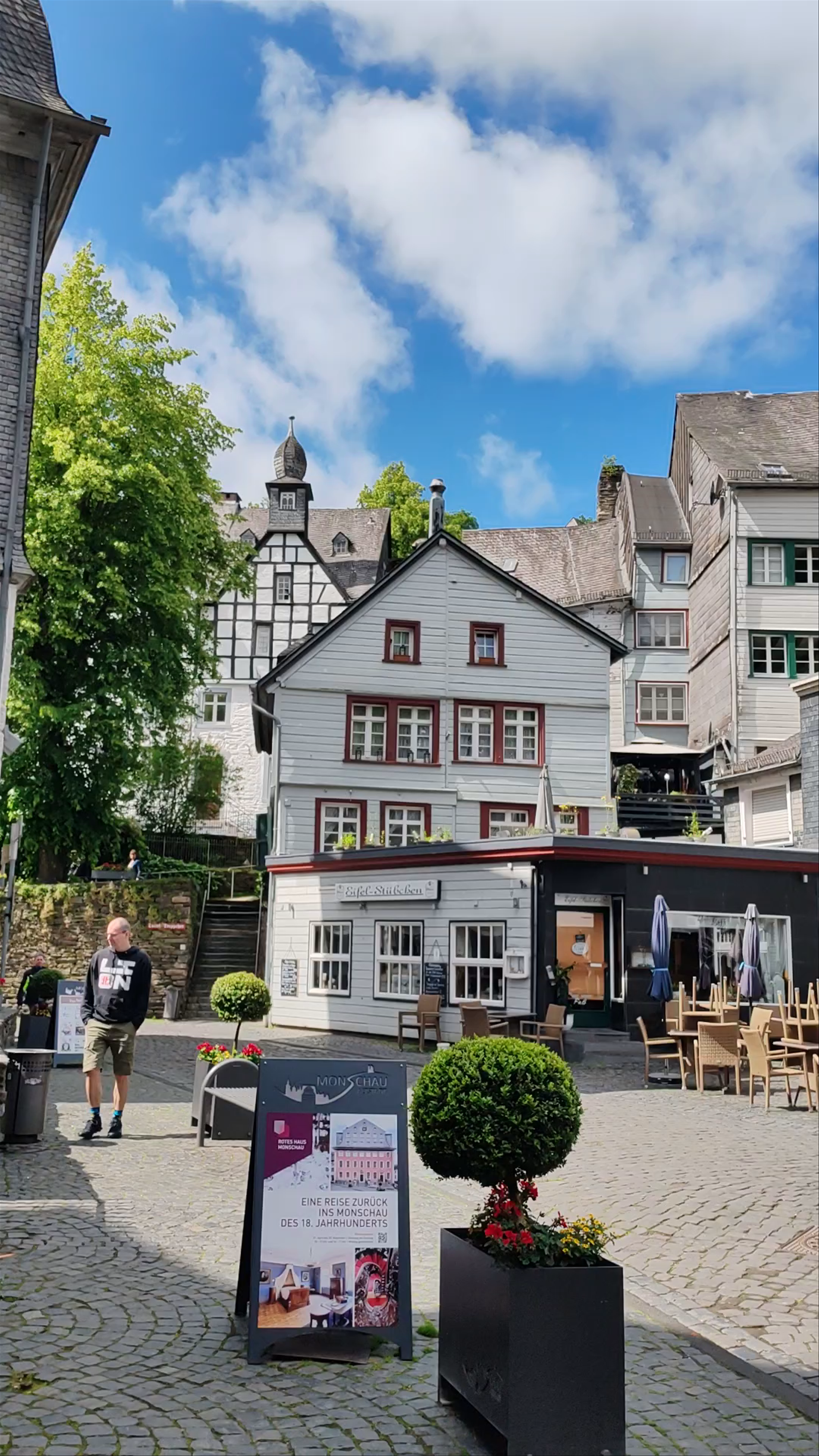 Sunlit Charm of Monschau Historic Old Town