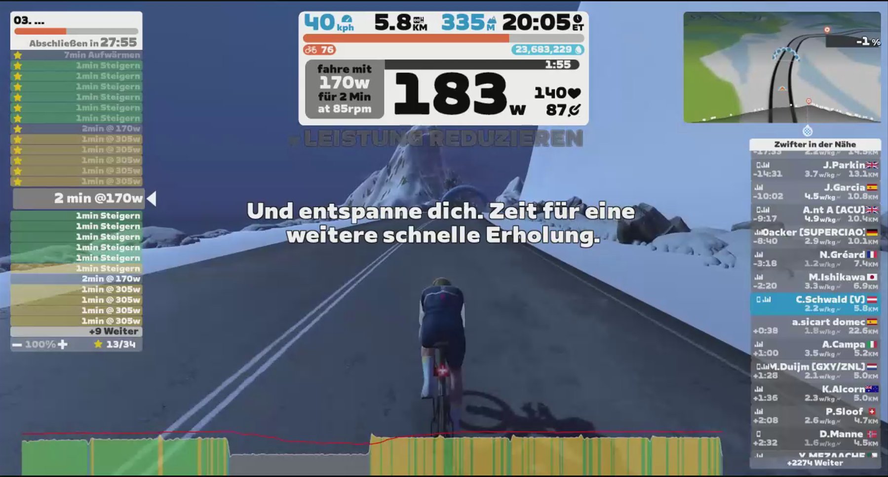 Zwift - 03. Cadence and Cruise on Mountain Mash in Watopia