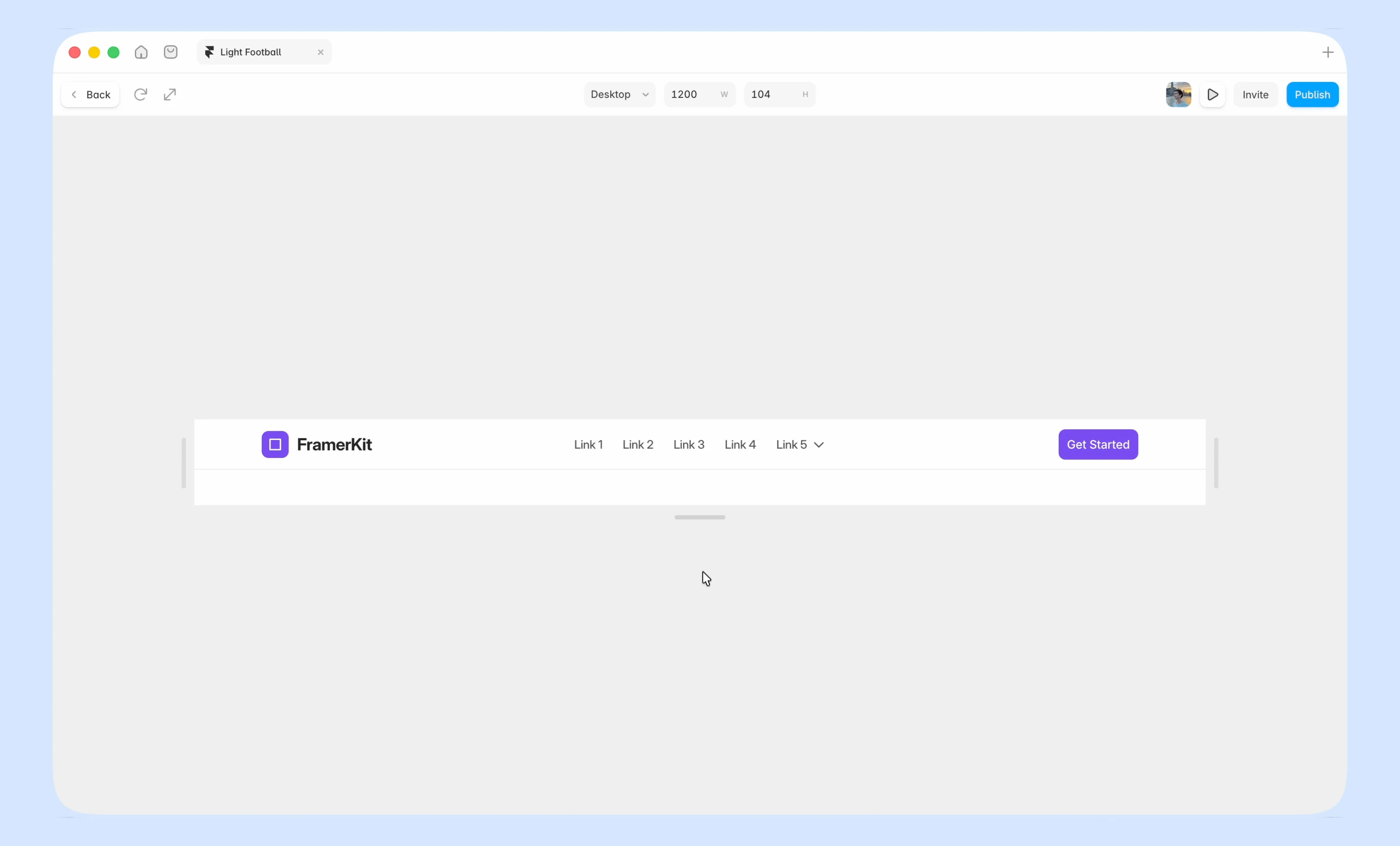 Broken on mobile → drop a NavbarDesktop, tablet, phone - already inside the section