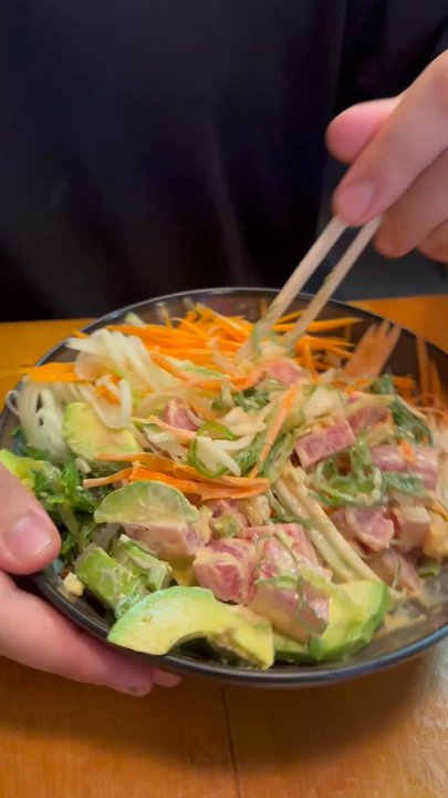 Aji Ichiban - Mixing up the amazing poke bowl - Japanese Near Me - Jacksonville, North Carolina