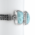 Larimar Sterling Silver Hanna Adjustable Link Bracelet Marahlago Jewelry 