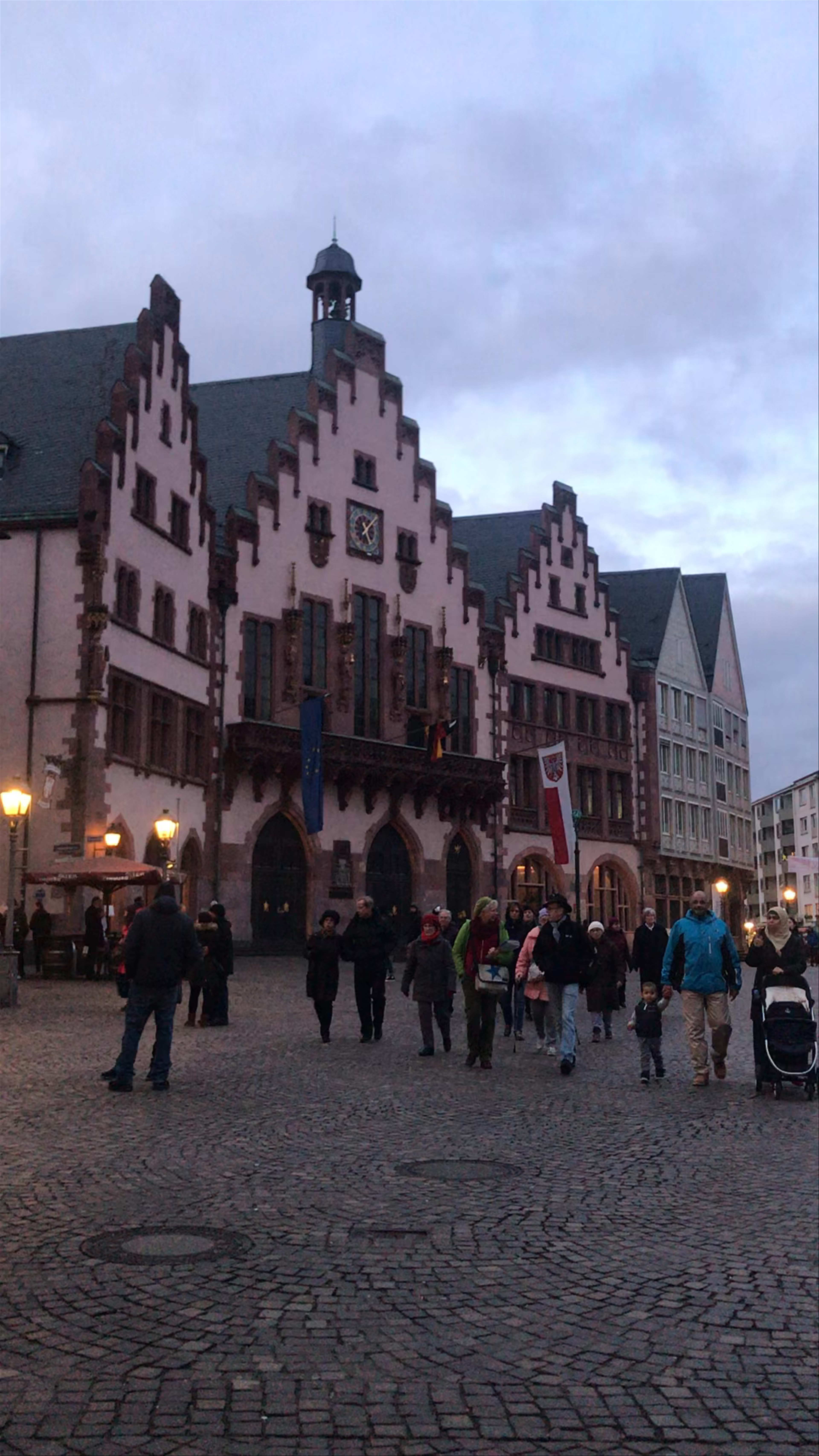 Evening Stroll on Eiserner Steg, Frankfurt am Main