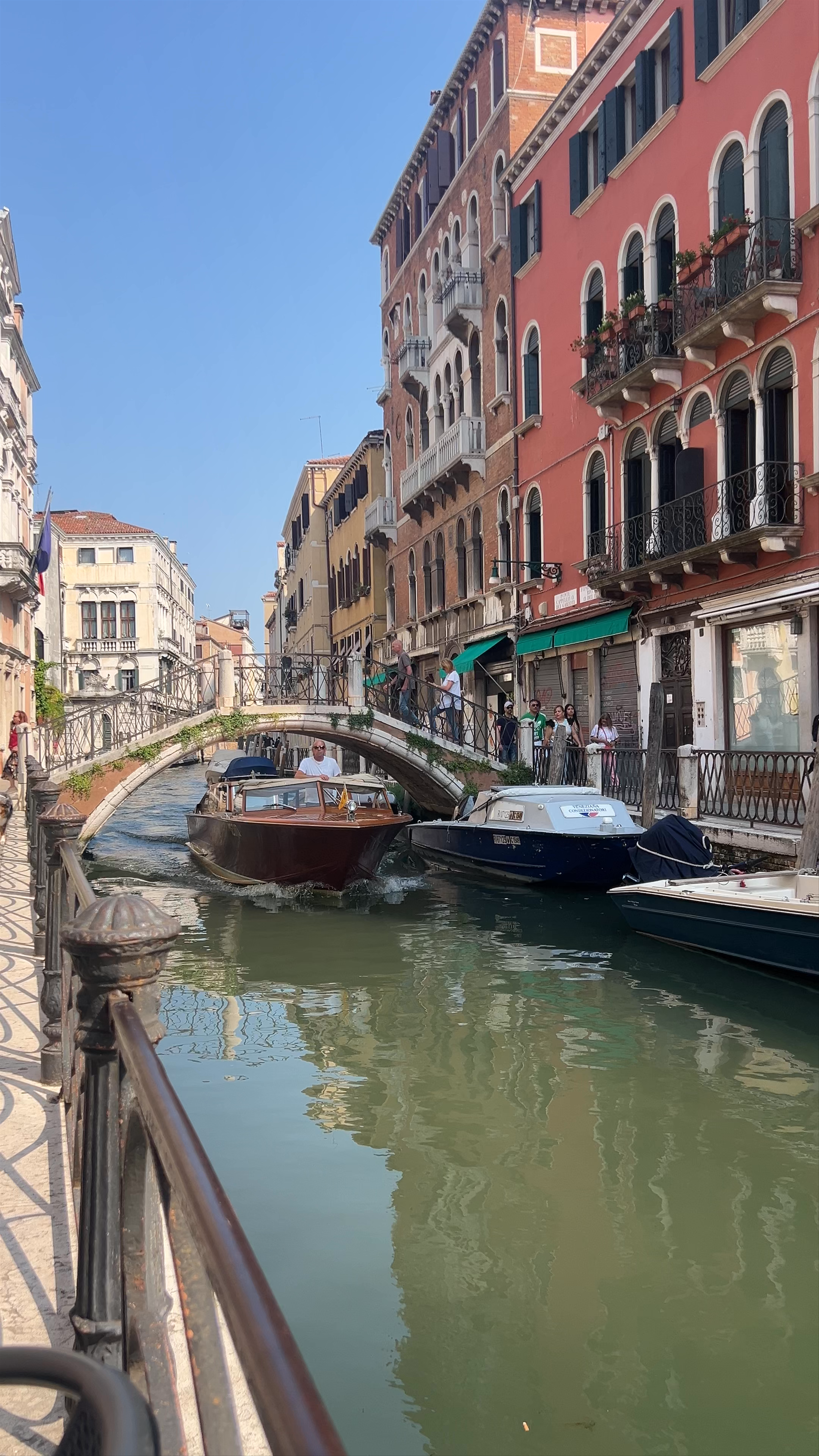 Venice Taxi Boat Ride Along Calle de la Croce Canal