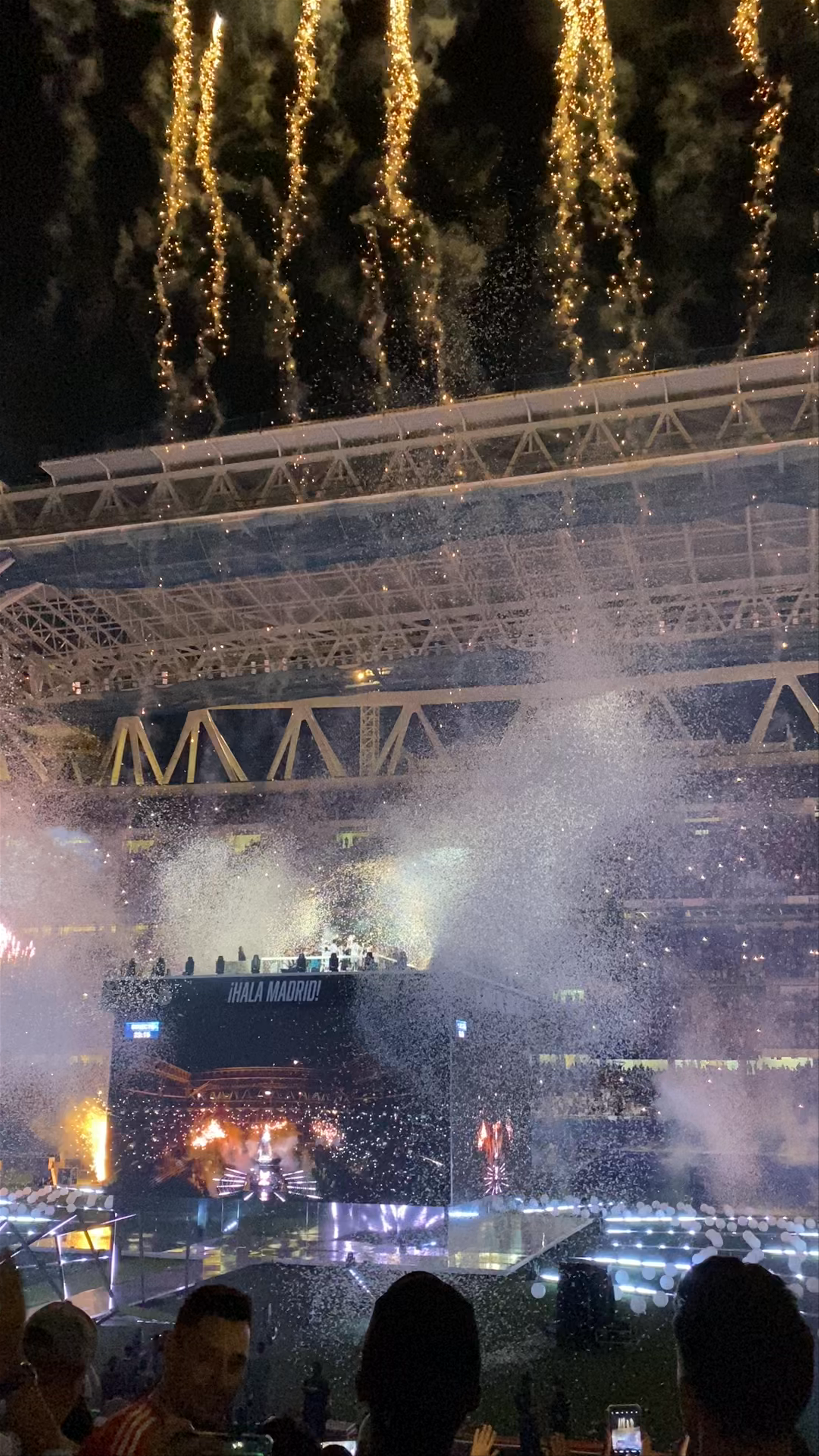 Epic Night Celebration at Estadio Santiago Bernabéu, Madrid